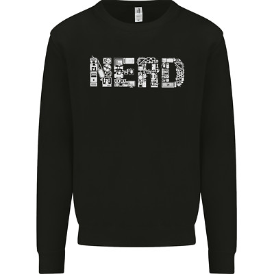 Nerd Word Art Geek Herren Sweatshirt Pullover