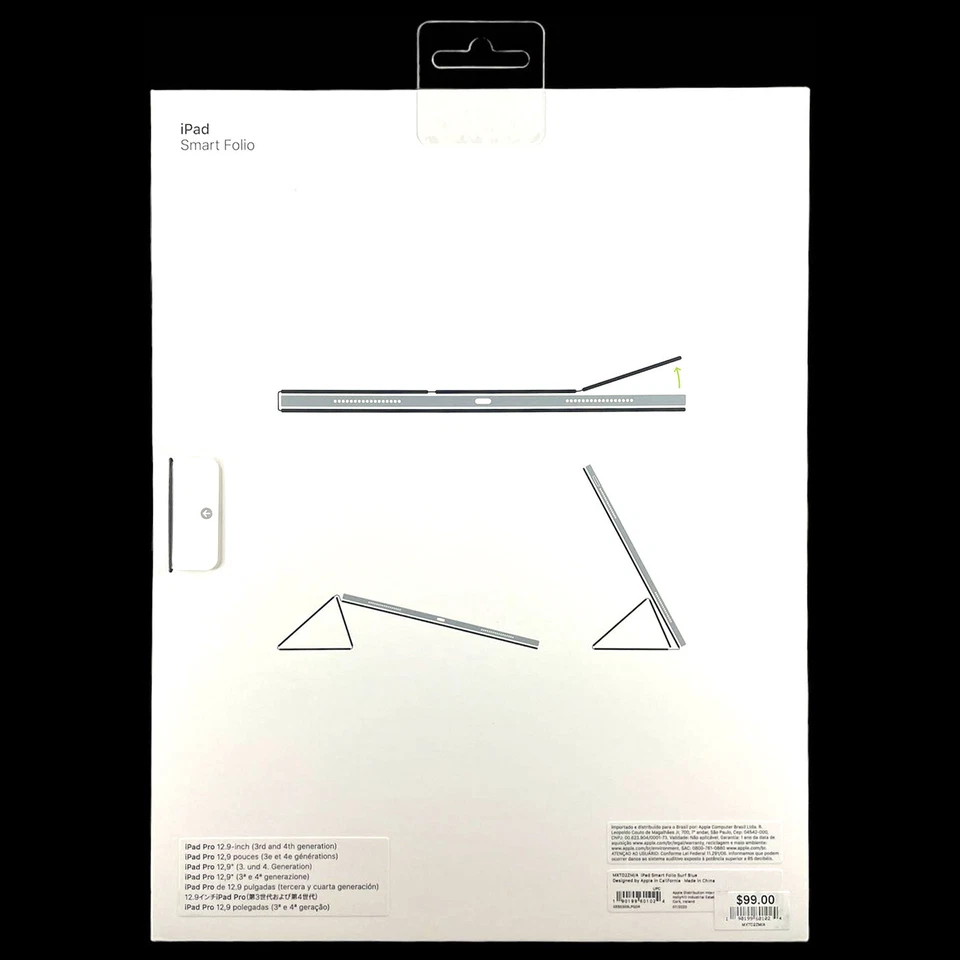 Apple Smart Folio iPad Pro 12.9" 6th 5th 4th 3rd Gen Case - Surf Blue MXTE2ZM/A - Image 2 of 4