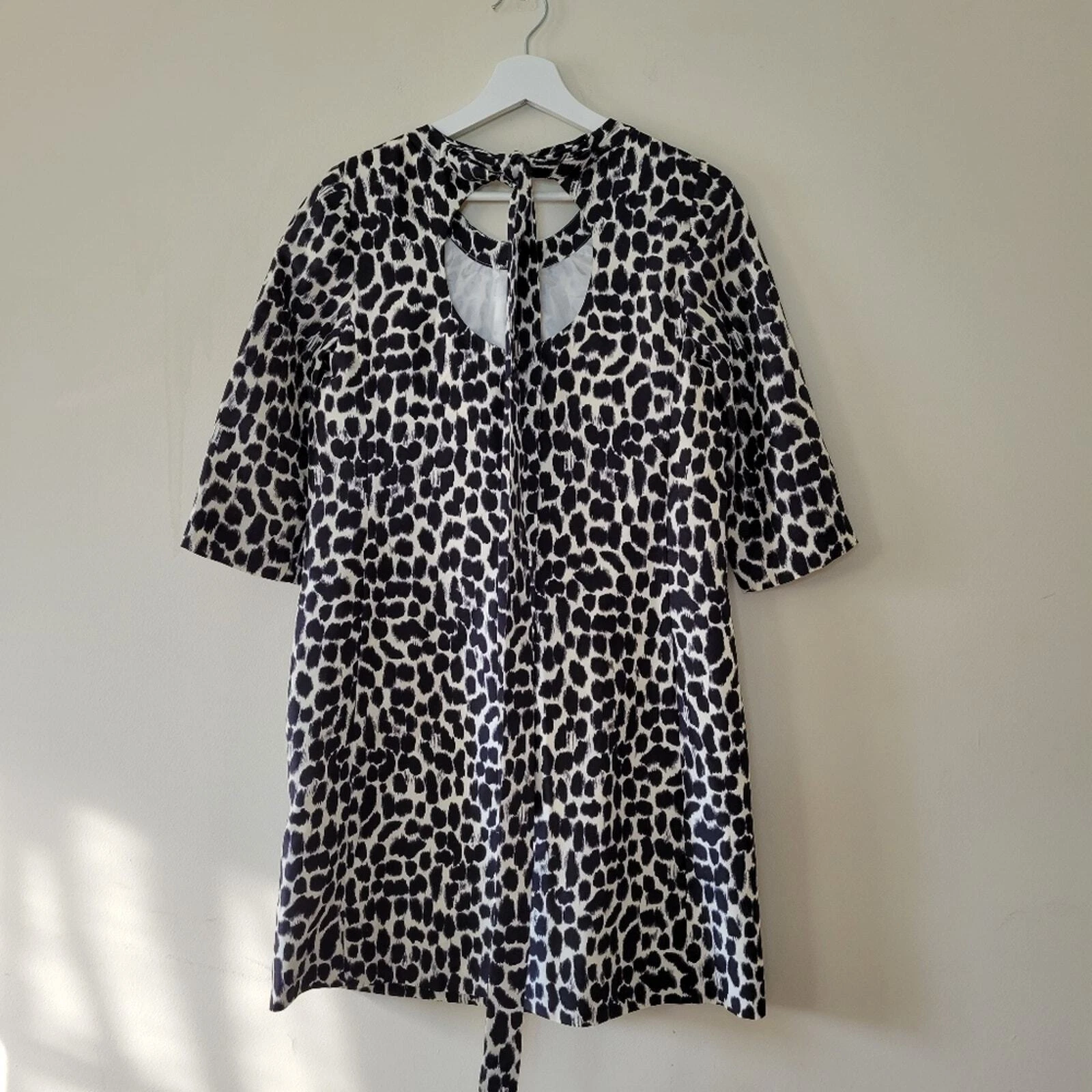 Abito Kate Spade stampa animalier Dorothy in seta taglia 4 n7