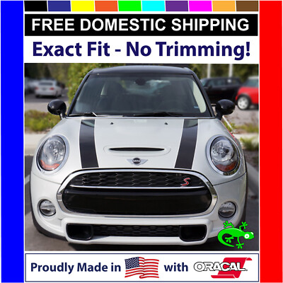 Vinyl Hood Stripes - Exact Fit - Fits MINI Cooper & Cooper S R50  R52  2001-2006