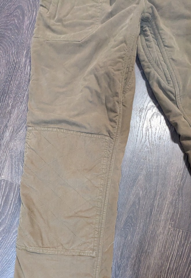 Duluth Trading Pants Mens XS Carpenter Fleece Lined Quilted Double Knee