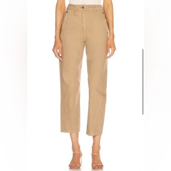 Lemaire tan denim twisted pants