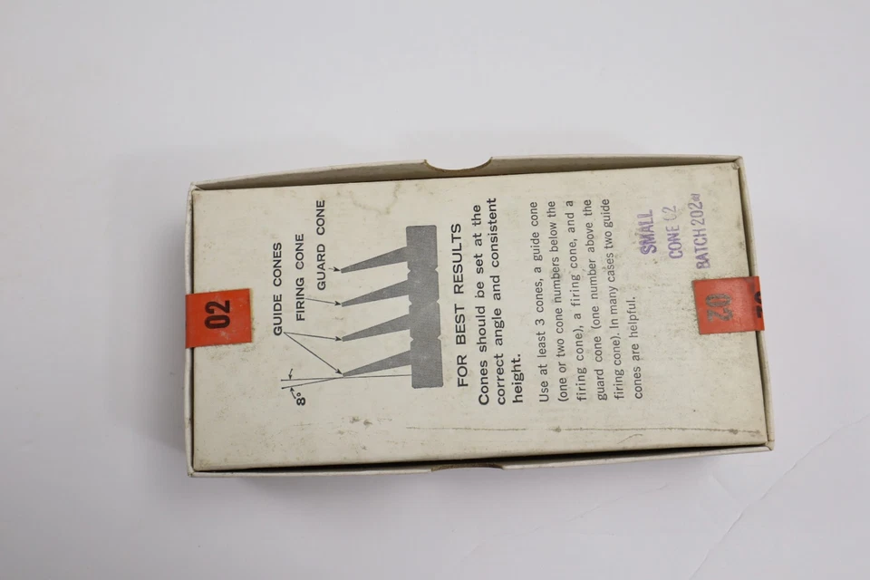 Box Of 50 Orton Small 1 1/8" Standard Pyrometric Cones Size #02 New NOS - Image 4 of 4