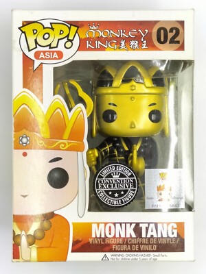 Funko Pop Asia Gold Monk Tang (Not Mint) # 02 Monkey King (Protector) No.1