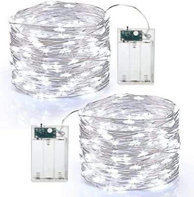 Luci Di Natale Con 500 Micro Led Cavo Rame 9v 50 Mt Bianco Piu Bianco Flash 85837703 - Foto 9