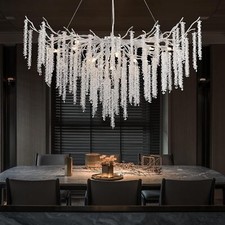 Modern Crystal Chandelier Luxury Tree Branch Pendant Light (Silver, 120 Cm)