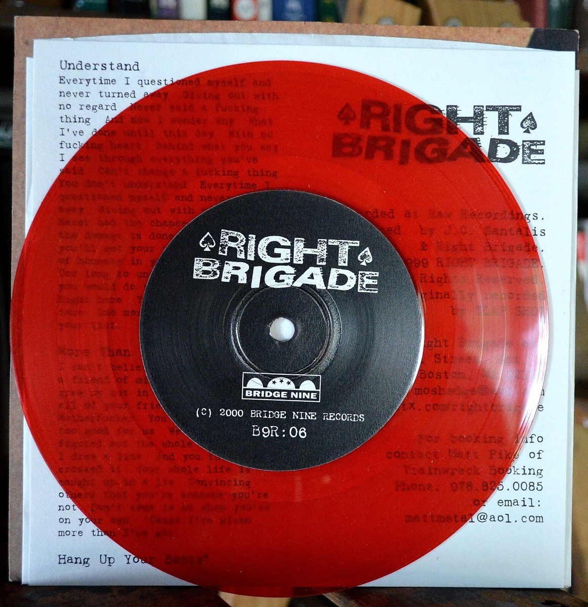 RIGHT BRIGADE Split EP A Poor Excuse RED Vinyl 7