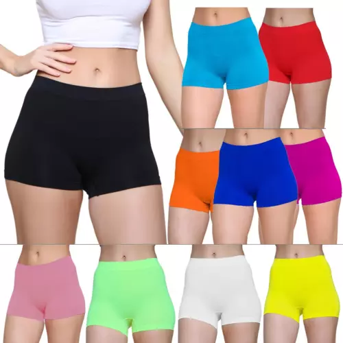 Womens Ladies Plain Underwear High Waist Seamless Stretch Boxer Shorts Pants Lot - Bild 1 von 39