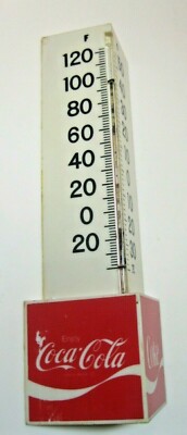 VINTAGE COCA COLA ADVERTISEMENT TRIANGULAR THERMOMETER
