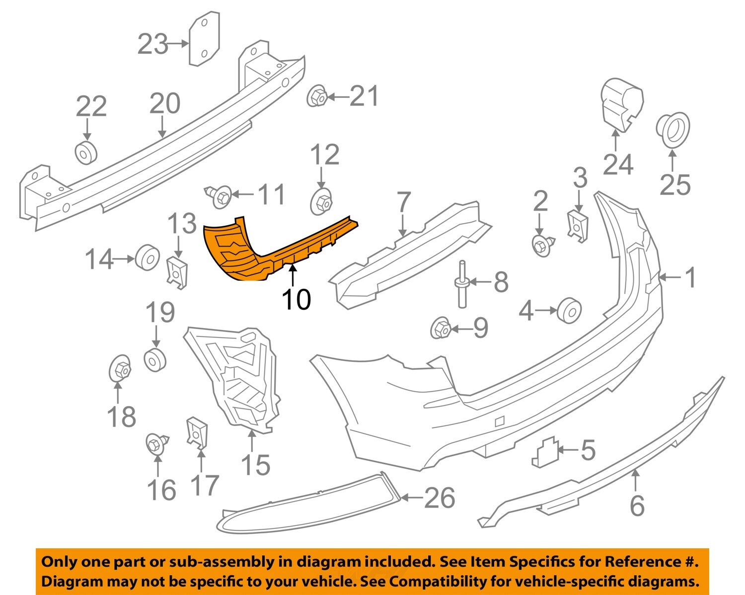 BMW OEM 11-17 X3 Rear Bumper-Side Support Left 51127338757 | eBay