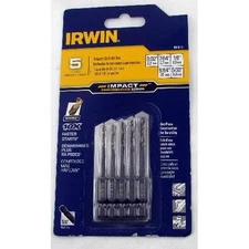 Impact Performance Series Turbomax Black and Gold Drill Bit 5 Piece - IRWIN 1881