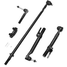 5Pcs Front Tie Rods Kit Super Duty Outer Tie Rod End Adjusting Sleeve Drag Link 