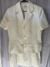 Le Suit Ivory Floral Jacquard 2 Pc Skirt Suit...
