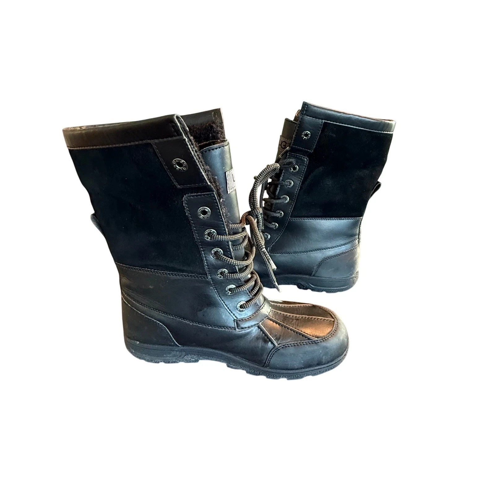 UGG Butte II Waterproof Snow Boots Black Sheepskin Men's 6 Women's 7 Winter
Opens in a new window or