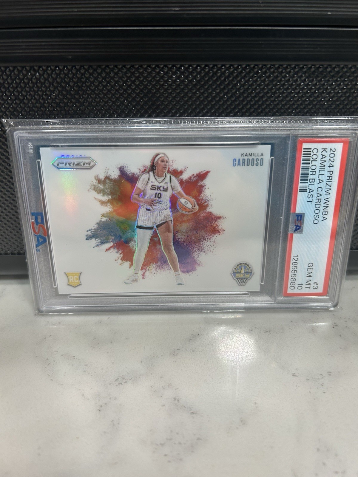 2024 Panini Prizm WNBA Kamilla Cardoso Color Blast Case Hit PSA 10