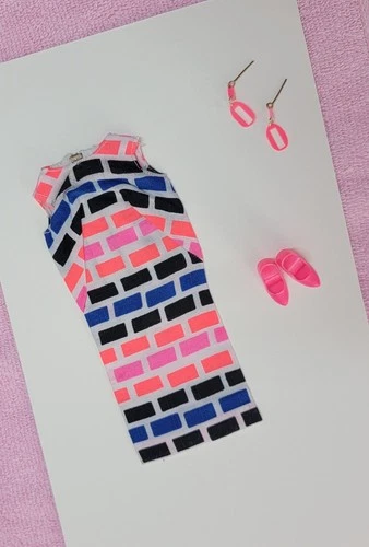 Barbie Vintage outfit #1686 Print A Plenty 1967-68 Mod Complete and Excellent