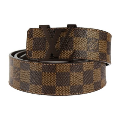 LOUIS VUITTON M9807 100/40 Belt Brown LV Damier Leather Men's W