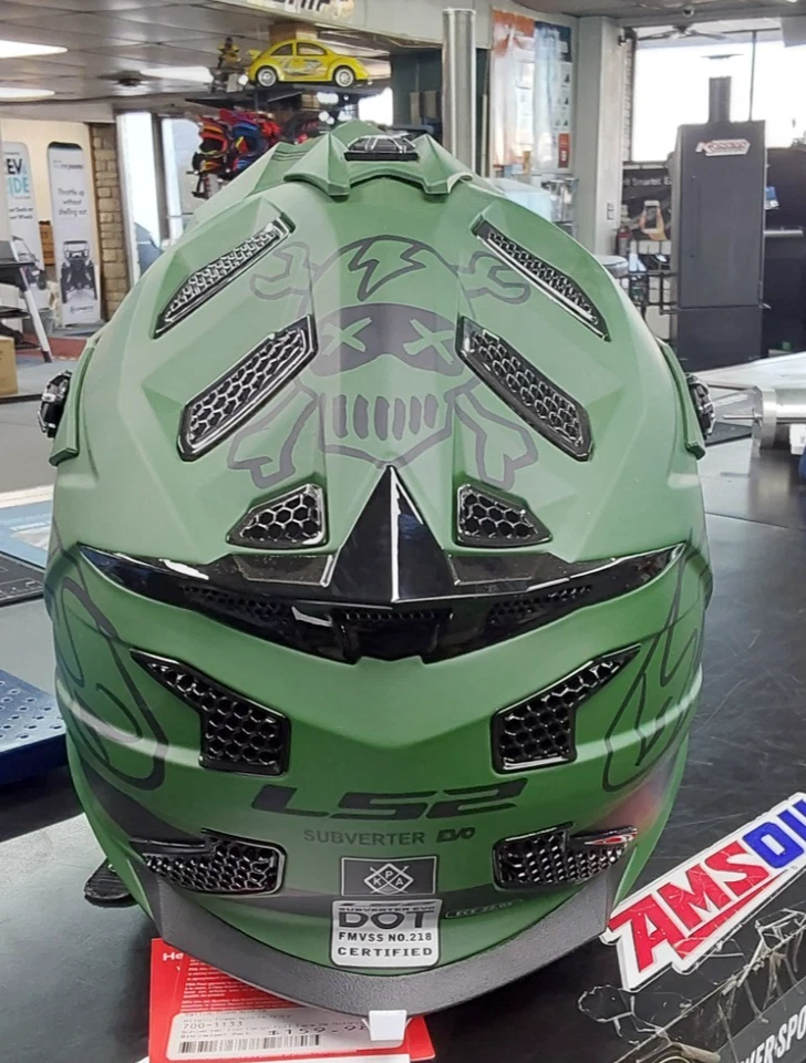 Casco LS2 Subverter Evo Off Road MX medio verde militar Foto 2 de 2