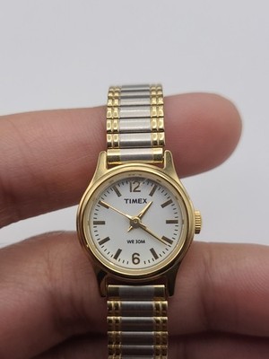 Timex Women's Quartz Analog Wristwatch Gold/Silver Expansion Band Working