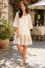 ComfyLuxe Leaf Pattern Cover-Up Dress