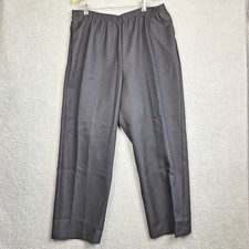 Alfred Dunner Dress Pants Womens 22W Classics Black Pull On Pockets Trousers NWT