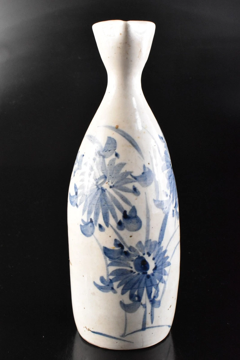 陶瓷蓝色1850-1899 年日本花瓶| eBay