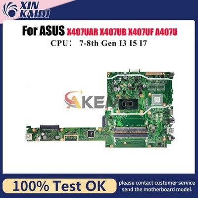 X407UAR Motherboard For ASUS X407UBR Y4000U X407UF A407U F407U Mainboard W/CPU
