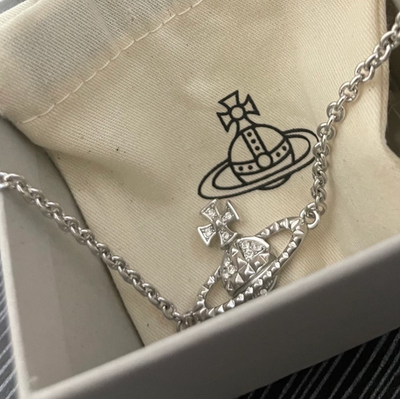 Vivienne Westwood Mayfair Bas Relief Bracelet Silver Orb Crystal