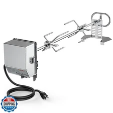 only fire Stainless Steel Rotisserie Kit Grilling Accessories wit