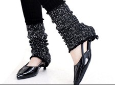 No Boundaries Black Glitter Leg Warmer