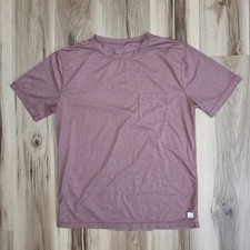 Vuori Tradewind Performance Tee Shirt Mens Large Red Short Sleeve