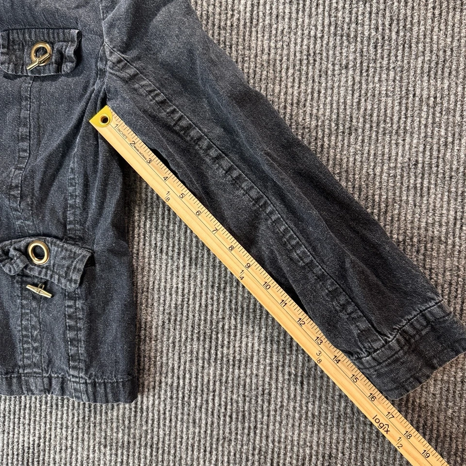 Chaqueta AMI De Colección Para Mujer L Azul Carga Denim Metal Palanca Cyberpunk Oscura Y2K Foto 4 de 4