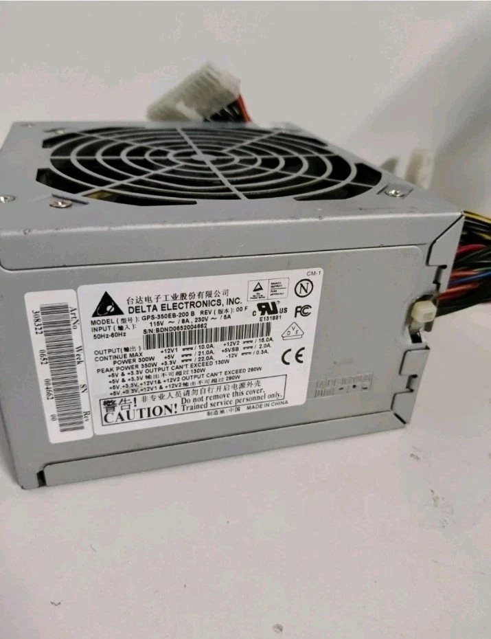 PSU DELTA GPS-350EB-200 B  350w ATX ALIMENTATORE per PC DESKTOP ATX ✅ - Immagine 3 di 4