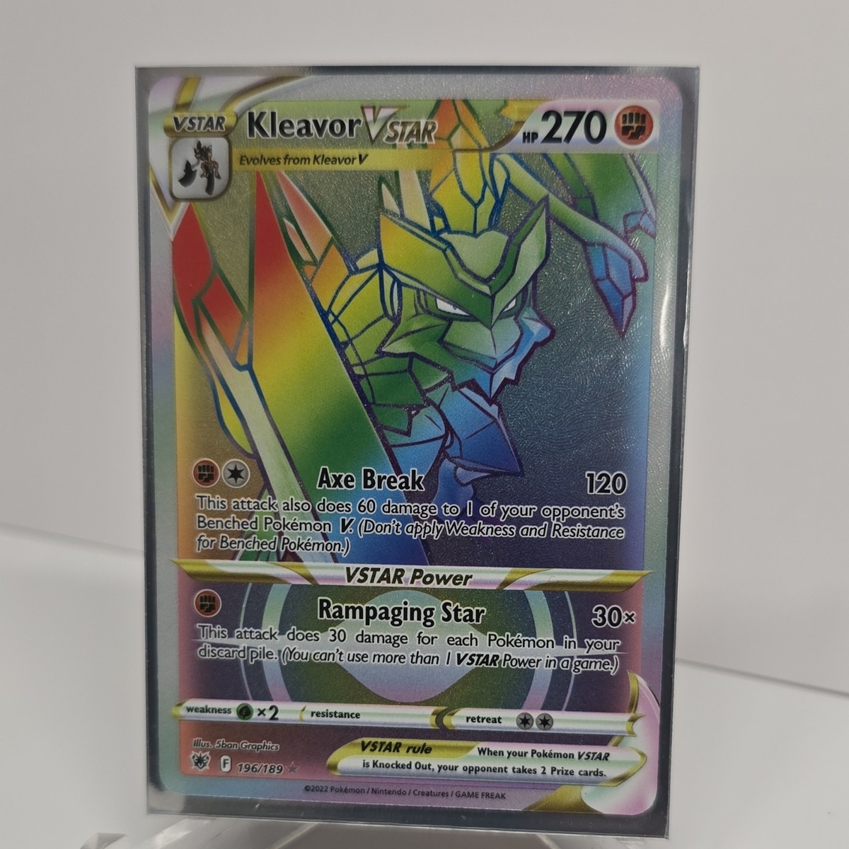 Pokmon Cards Kleavor VSTAR 196/189 Rainbow Secret Rare Astral Radiance -  (NM) | eBay