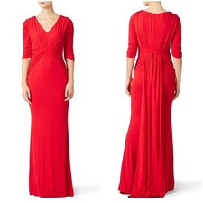 Badgley Mischka Layla Gown Formal Dress Red Maxi size 14