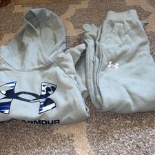 Youth Medium Mint Green Under Armor Hoodie  Sweat Pants