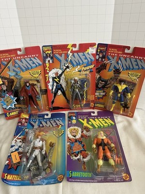 NEW MARVEL XMEN WOLVERINE GAMBIT STORM SABRETOOTH FIGURE POWER 5 TOY BIZ Lot