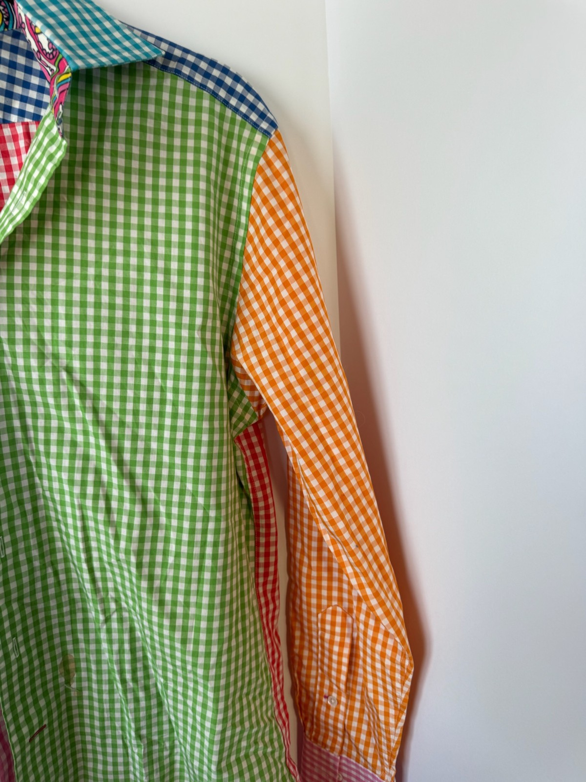 Lilly Pulitzer Patchwork Gingham Button Down Shir… - image 6