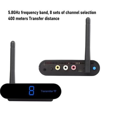Wireless AV Receiver Transmitter 400m Distanz 8 Kanäle 5.8GHz Video Empfän