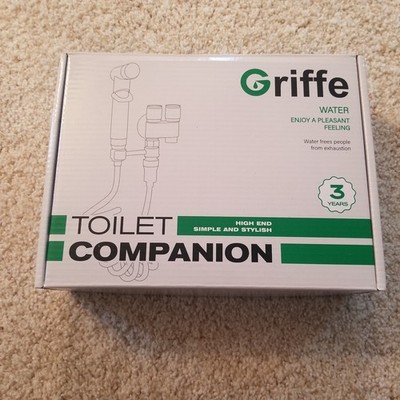Griffe Toilet Companion Metal Handheld Sprayer Kit Modern Silver Bidet Bathroom