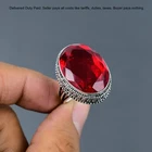 Black Friday Deal Mozambique Garnet Stone 925 Silver Mother Vintage Ring Jewelry