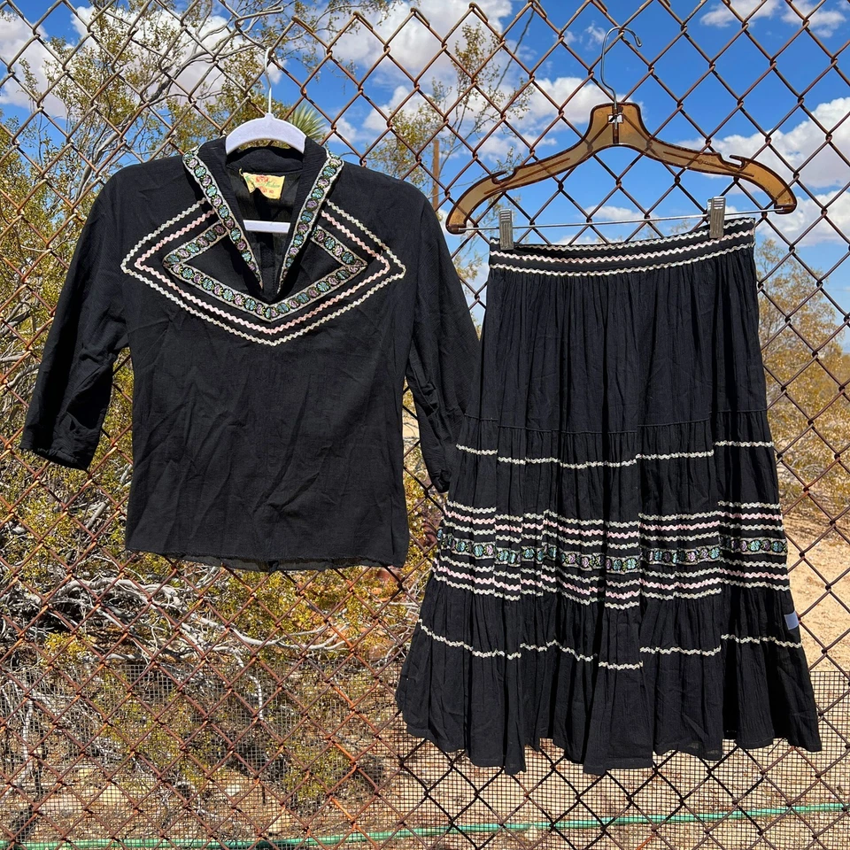 50s Thunderbird Fashions Fiesta Patio Dress Set, Full Circle Skirt, ROCKABILLY - Image 2 of 4