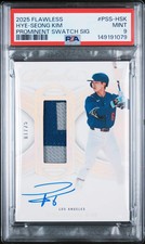2025 Panini Flawless Prominent Swatch Signatures Hye-Seong Kim PSS-HSK /25 PSA 9