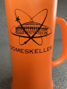 VTG DOMESKELLER Orange Frost Houston ASTRODOME Beer Mug, mid-1960s