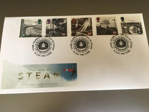 GB STAMPS NORTH YORKSHIRE MOORS RAILWAY FIRST DAY COVER 1994 RAILWAY