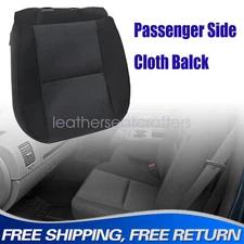 For 2007-14 Silverado GMC 1500 2500 3500 Passenger Bottom Cloth Seat Cover Black