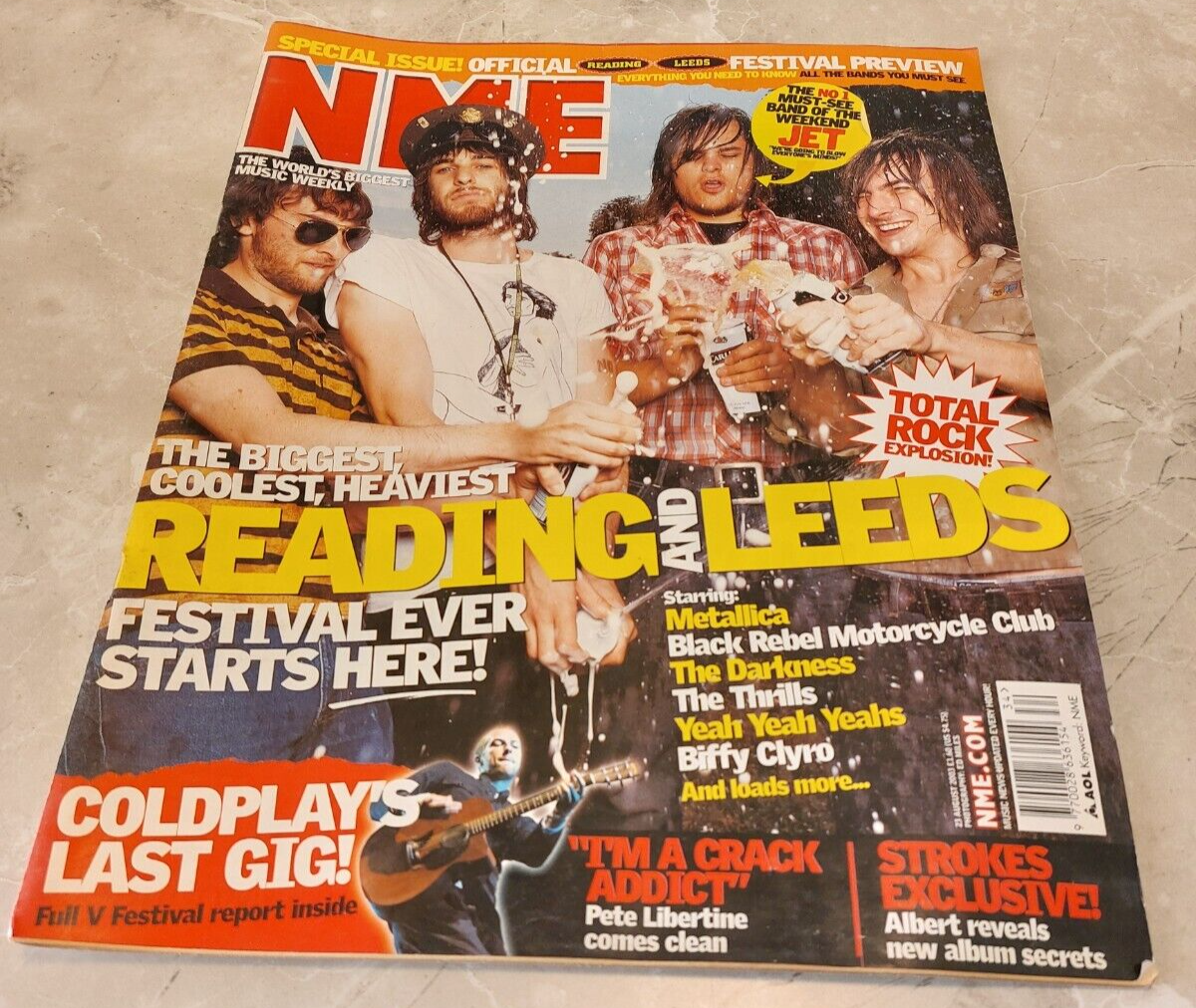 NME 23 AUGUST 2003 READING / LEEDS FESTIVALS COLDPLAY STROKES METALLICA THRILLS