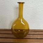 Blenko Glass Colonial Williamsburg Restoration Wine Bottle Vase Amber MCM
