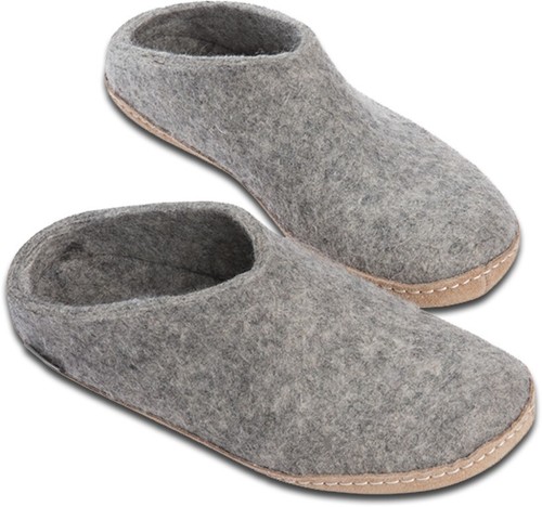 Glerups Slipper B - lage slof met leren zool