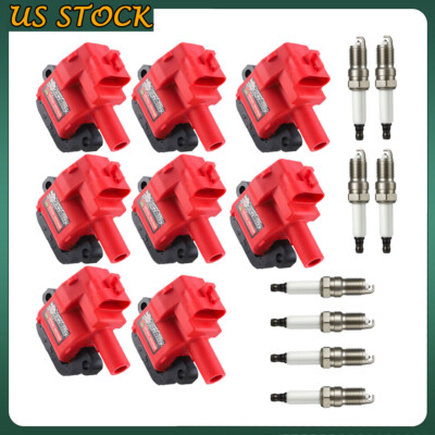 8 Ignition Coil & Spark Plugs For 1998 99 00 01 02 Chevrolet Camaro D580 UF192